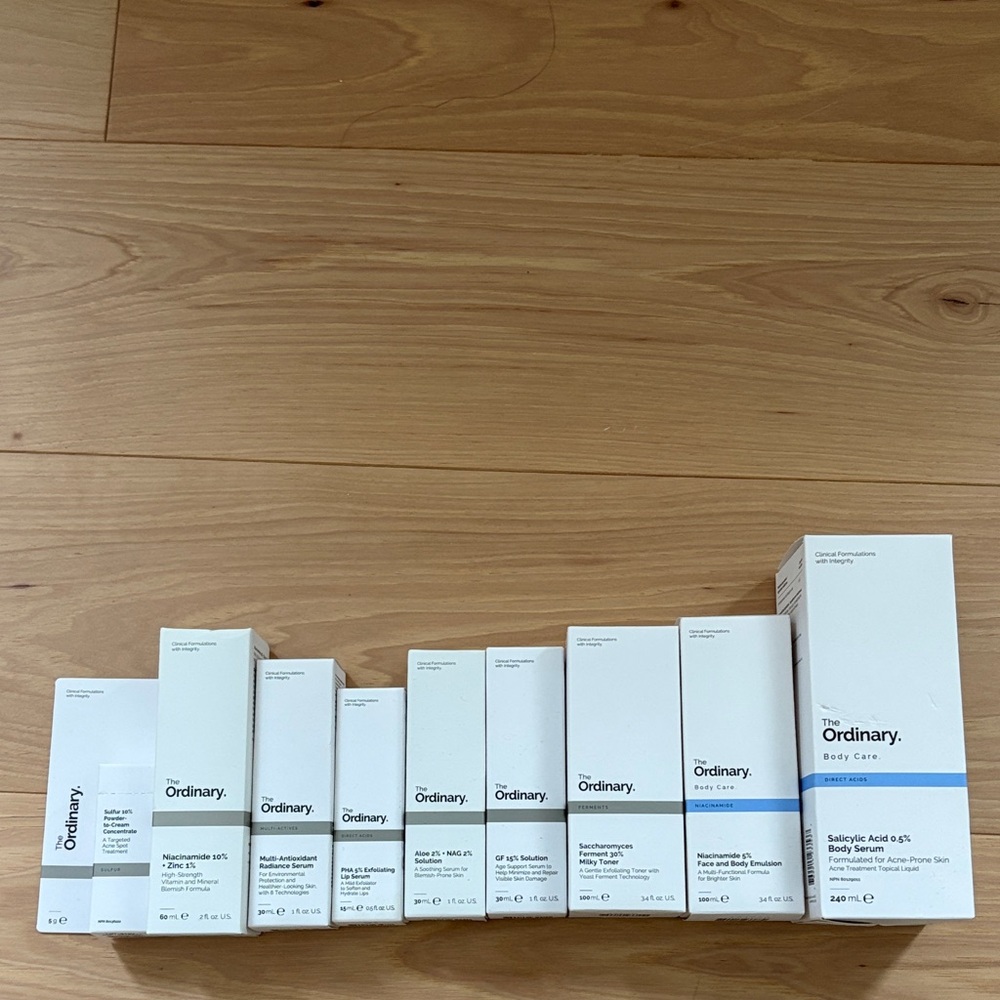 The Ordinary Skincare Collection - White and Blue Packaging